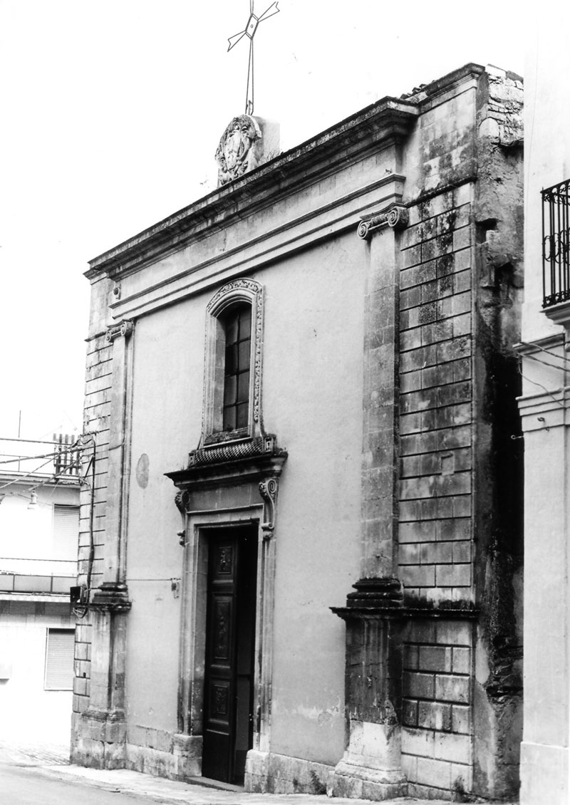 Vecchia fotografia della facciata della Chiesa di S.Antonio Melilli